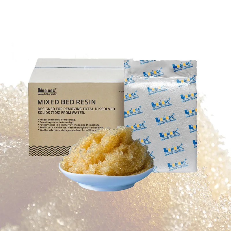 Blandet sengsharpiks for ultrarent laboratorievann